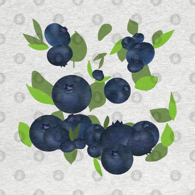 Blueberries by Andrea Ruiz Designs